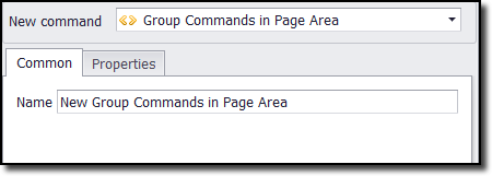 Group Commands in Page Area