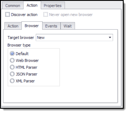 Action Command - Browser Target