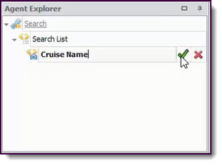 Agent Explorer Search List and Cruise Name commands