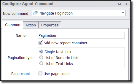 Action Command - Navigate Pagination