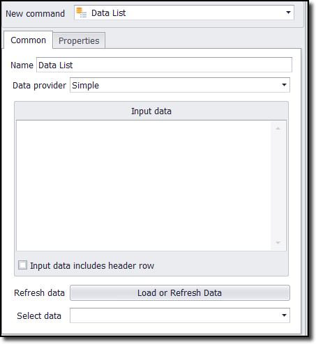 List Command - Data Element